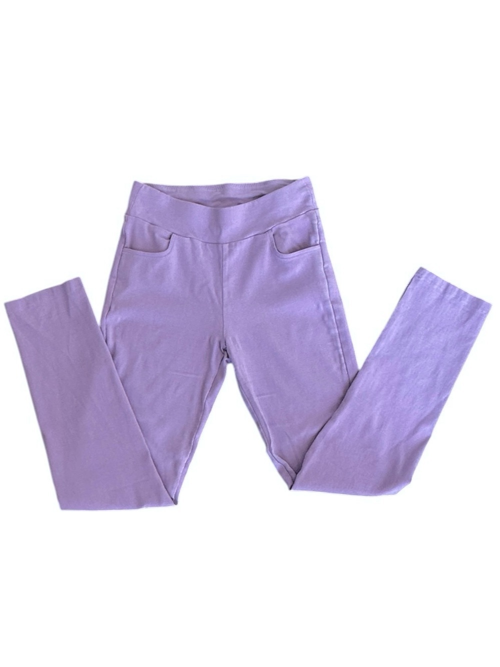 Lavender Pull On Leggings Pants Pockets Stretch High Rise Size 0